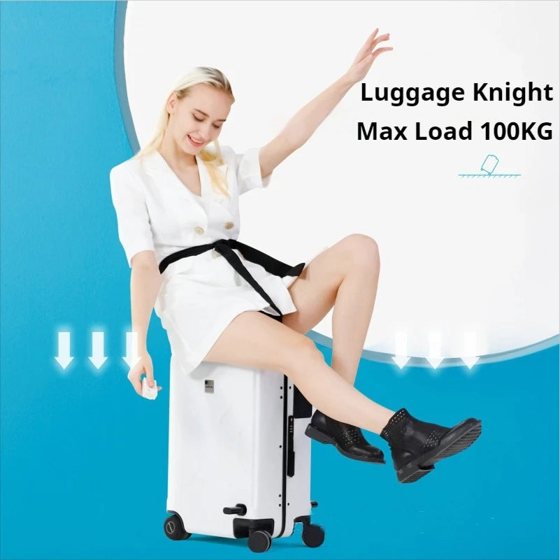 AirLite OneHappy Ride+ – Auto Follow Smart Luggage| App Control | Obstacle Avoidance | Multiple Modes)