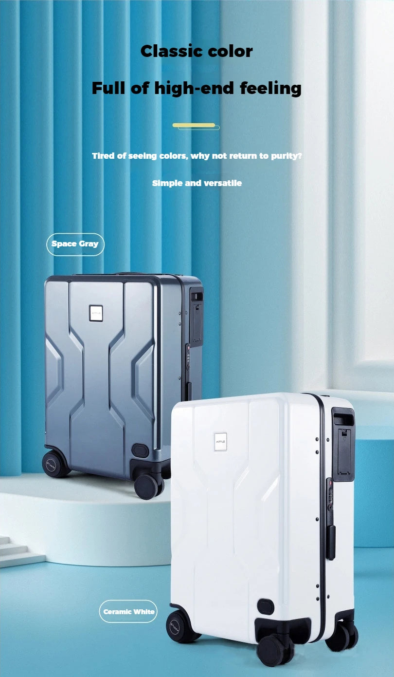 AirLite OneHappy Ride+ – Auto Follow Smart Luggage| App Control | Obstacle Avoidance | Multiple Modes)