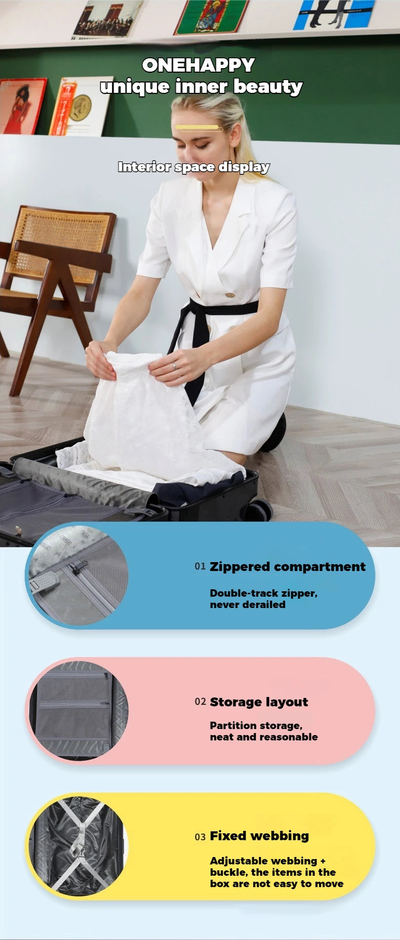 AirLite OneHappy Ride+ – Auto Follow Smart Luggage| App Control | Obstacle Avoidance | Multiple Modes)